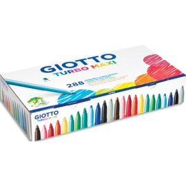 GIOTTO Schoolpack de 288 feutres Turbo Maxi pointe large couleurs assorties photo du produit