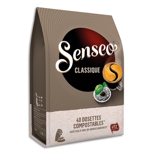 SENSEO Paquet de 40 dosettes de café moulu Classique équilibré 297g