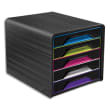 CEP Module de classement SMOOVE Noir multicolore, 5 étages, format 24 x 32 cm, L36 x H27,1 x P28,8 cm photo du produit