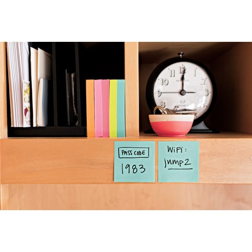 POST-IT Cubes POST-IT® Light Relax (pastel bleu) 450 feuilles 76 x 76 mm photo du produit Secondaire 3 L