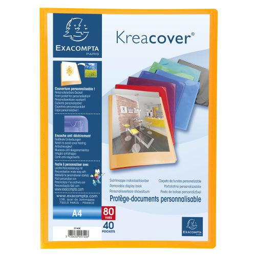 EXACOMPTA Protège-documents personnalisable PP KREACOVER 80 vues