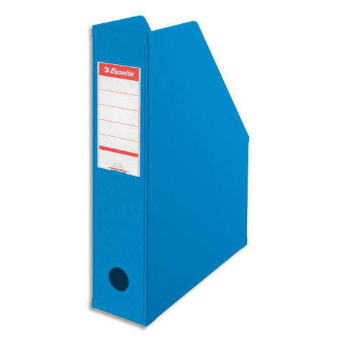 ESSELTE Porte-revues en PVC soudé 19/10e, dos de 7 cm, livré à plat. Coloris bleu photo du produit Principale L