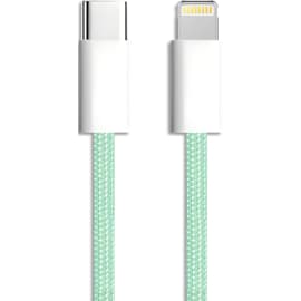 APM C&acirc;ble usb-c / lightning mfi, colors nylon, vert, 1m 600412 photo du produit