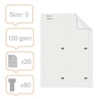 NOBO Pack de 80 fiches T imprimables Indice 3 - Blanc - 2403002 photo du produit Secondaire 1 S