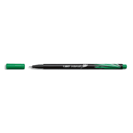 BIC Intensity Stylo Feutre d'écriture Pointe Fine et Corps Noir Verni - Vert intense photo du produit