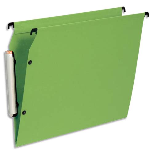 ESSELTE Paquet de 10 dossiers suspendus LMG ARMOIRE en polypro opaque. Fond V, bouton-pression. Vert photo du produit Principale L