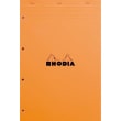 RHODIA Bloc de direction couverture Orange 80 feuilles détachables+perforées format A4+ réglure Seyès photo du produit