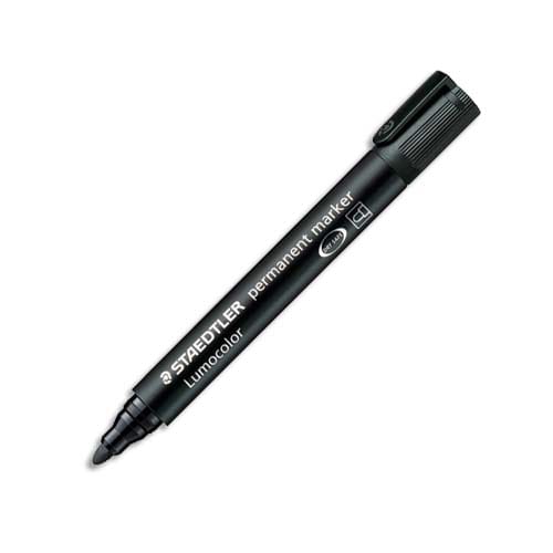 STAEDTLER Marqueur permanent pointe ogive corps plastique encre Noire à base d'alcool ne sèche pas 352 photo du produit Principale L