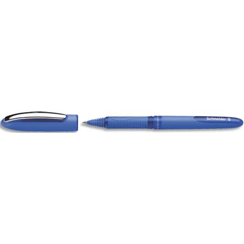 SCHNEIDER Roller à encre Bleu avec pointe conique hybride 0,5 mm. Cap-off. Grip ergonomique caoutchouté. photo du produit Principale L