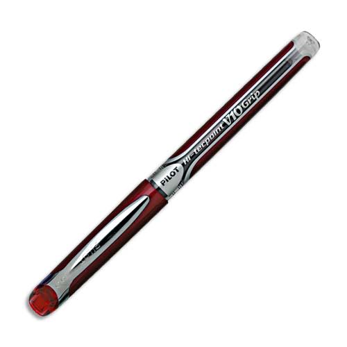 PILOT Stylo roller pointe aiguille V10 grip Rouge 2049300 photo du produit Principale L