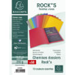 EXACOMPTA Paquet de 50 chemises ROCK'S en carte 210 grammes coloris assortis photo du produit