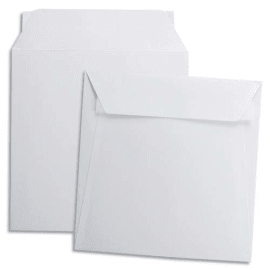 Lot de 20 enveloppes carrées Blanc 16 x 16 cm 90 g/m² : :  Fournitures de bureau