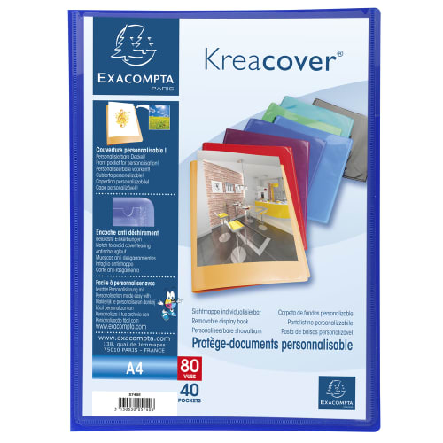 EXACOMPTA Protège-documents personnalisable PP KREACOVER 80 vues assortis photo du produit Secondaire 2 L