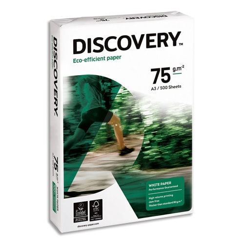 DISCOVERY Ramette 500 feuilles papier Blanc Discovery A3 75G CIE 161 photo du produit Principale L