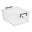 CEP Bo&icirc;te de rangement SmartBox Strata Transparent, 20L, en PP, couvercle clips&eacute;, L46 x H19 x P37 cm photo du produit