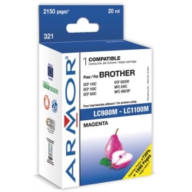 ARMOR Cartouche compatible Jet d'encre Magenta BROTHER LC980/1100M K12446 photo du produit