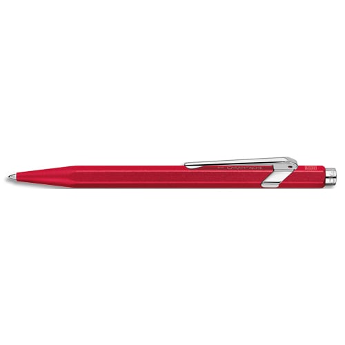 CARAN D'ACHE Stylo bille 849 Colormat X: Corps hexagonal en aluminium, finition microbillée - Corps Rouge photo du produit Principale L