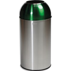 PROBBAX Collecteur ''dôme'' 40L - Inox Satiné/Vert photo du produit