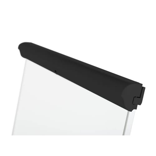 Chevalet mobile Excellence cadre Noir, surface laquée magnétique L75 x H107 cm, 2 bras latéraux photo du produit Secondaire 1 L