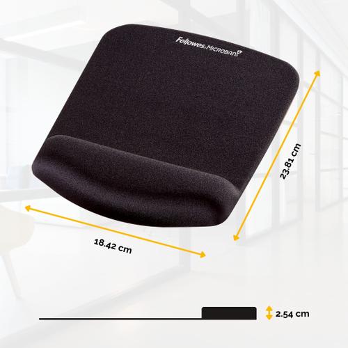 FELLOWES Tapis de souris repose-poignets PlushTouch Noir 9252003 photo du produit Secondaire 1 L