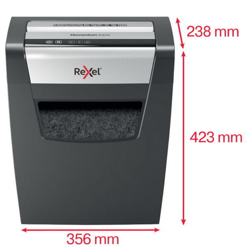 REXEL Destructeur de documents Momentum X312 P-3, coupe croisée, 5x42mm, 12 feuilles, 23 litres 2104572EU photo du produit Secondaire 2 L