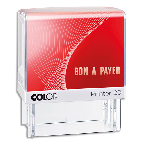 COLOP Timbre formule BON A PAYER - Printer 20 L à encrage automatique Rouge. Dim.empreinte 14x38mm photo du produit Principale L