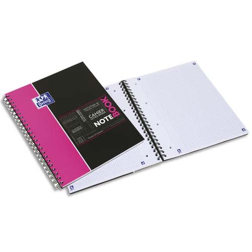 OXFORD Etudiant Cahier NOTEBOOK spiralé couverture carte rembordée 160  pages 5x5 23x29,7 SOS NOTES