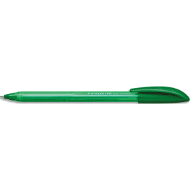 STAEDTLER Stylo bille 4320. Corps triangulaire et capuchon. Pointe moyenne 1 mm. Coloris vert photo du produit