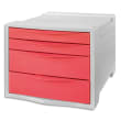 ESSELTE Colour'Breeze Bloc de classement, 4 tiroirs, corail, 628457 photo du produit