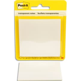 POST-IT Bloc de 36 feuilles repositionnable. Format 73 mm x 73 mm. Notes transparentes. Sous blister photo du produit