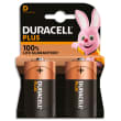 DURACELL Piles alcalines D Plus 100%, 1,5V LR20 MN1300, lot de 2 piles photo du produit