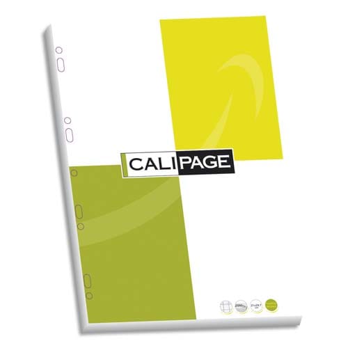 CALIPAGE Etui carton de 200 pages feuillets mobiles A4 grands carreaux 90g perforées photo du produit Principale L