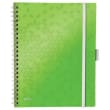 LEITZ Cahier spiralé WOW BEMOBILE 21x29,7cm, 160 pages 5x5. Couverture souple polypro. Coloris Vert photo du produit