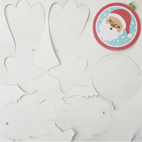 GRAINE CREATIVE Lot de 5 Planches Carte sable Noël, 30 x 30, 6 formes, à utiliser : sable, pailettes photo du produit Principale L