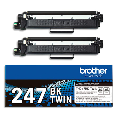 BROTHER Pack de 2 cartouches toner noir TN247BKTWIN photo du produit Principale L