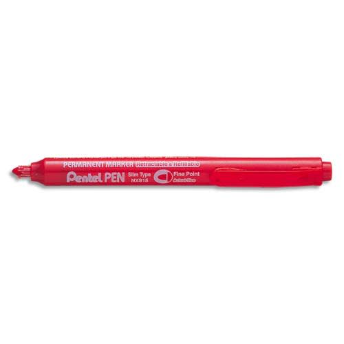 PENTEL Marqueur permanent rétractable NXS15 Rouge photo du produit Principale L