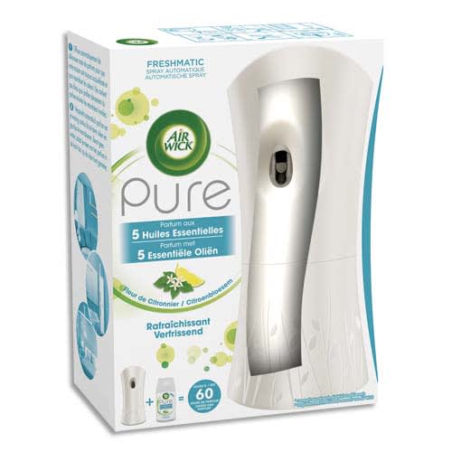 AIR WICK - AIR WICK Diffuseur pure rafraichissant livré avec recharge de  parfum Fleur de citronnier disponible chez ALL OFFICE