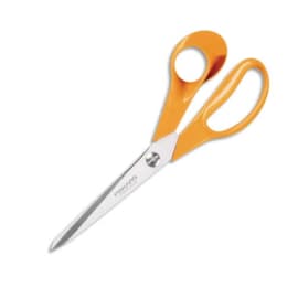 FISKARS Ciseau avec lame titane et revêtement non collant, longueur 21cm, pour droitier Blanc/Orange photo du produit