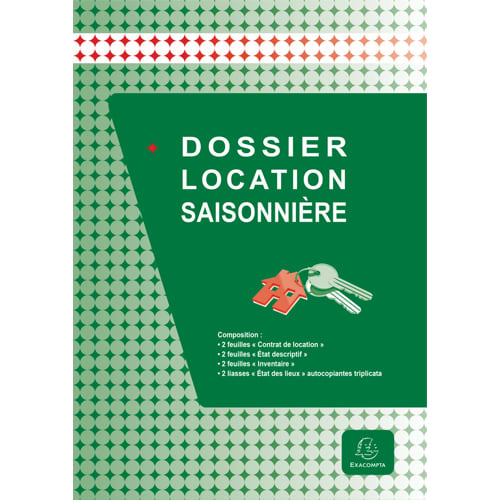 EXACOMPTA Dossier location saisonnière (non soumise à la loi du 6 juillet 1989) 48E photo du produit Principale L