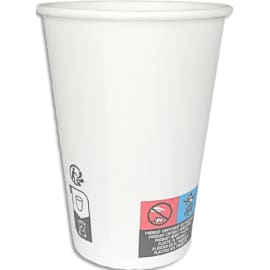 Colis 3000 gobelets carton 21 cl blancs pour le chaud et froid 7510030GOB photo du produit