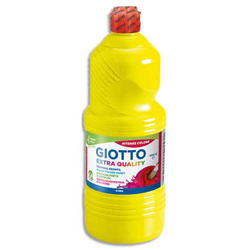 GIOTTO Flacon d'1 litre de gouache liquide de couleur Jaune primaire photo du produit Principale L