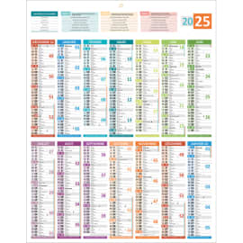 CBG Calendrier CARTE DE FRANCE, recto grille Janvier à Décembre 2024 et verso carte de France, 1 œillet photo du produit