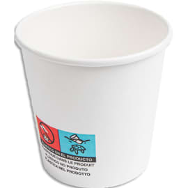 Colis 3000 gobelets carton 10 cl blancs pour le chaud et froid 2245060GOB photo du produit