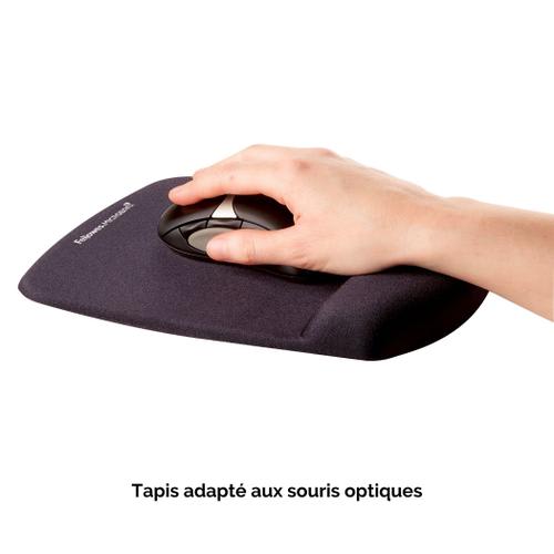 FELLOWES Tapis de souris repose-poignets PlushTouch Noir 9252003 photo du produit Secondaire 2 L