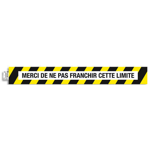 EXACOMPTA Bande de sol PVC adhésive antidérapante Ne pas franchir 80 x 10 cm 67117E photo du produit Principale L