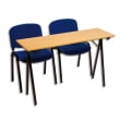 SODEMATUB Table formation séminaire hêtre pietement Noir 4 places 200x40cm photo du produit