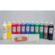 ART PLUS 12 flacons de 1 litre de gouache couleurs assorties avec 2 palettes offertes photo du produit