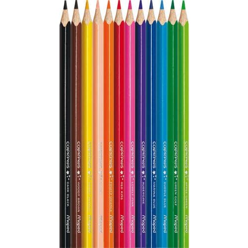 MAPED Pochette 24 crayons de couleur COLOR'PEPS. Coloris assortis