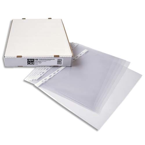 PLEIN CIEL Boîte de 100 pochettes perforées en polypropylène