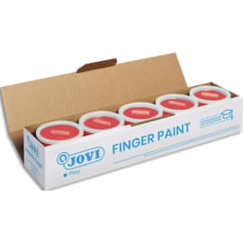 JOVI Bouteille de 500 ml de gouache au doigt couleur rouge photo du produit